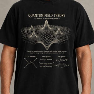 T-Shirt mit Quantenfeldtheorie-Motiv, Diagramm zur Teilchenphysik