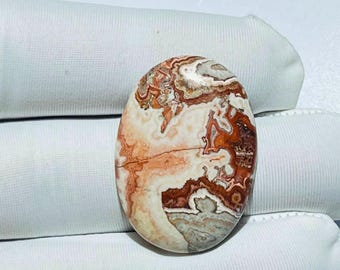 AAA Natural Rosetta Jasper Oval Cabochon, Loose Gemstone for Jewelry Making, Designer Stone 30x20MM