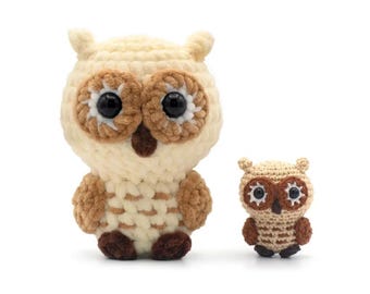 Wzór szydełkowy na sóweczkę amigurumi: pluszowe zwierzątko Hootie w formacie PDF (dla początkujących)