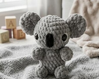 Pobierz wzór PDF na pluszowego misia Amigurumi Koala Goofy. Łatwy i przyjazny dla początkujących.