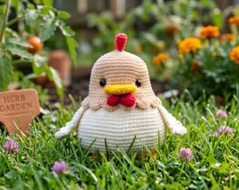 Wzór na szydełkowego kurczaka Amigurumi Chikky w formacie PDF do pobrania. Pluszowy miś z motywem zwierzątka. Łatwy i przyjazny dla początkujących.