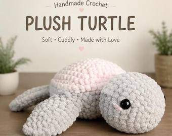 Wzór szydełkowy na średniego żółwia amigurumi w formacie PDF Pobierz wzór pluszowego zwierzątka dla niemowląt Łatwy dla początkujących