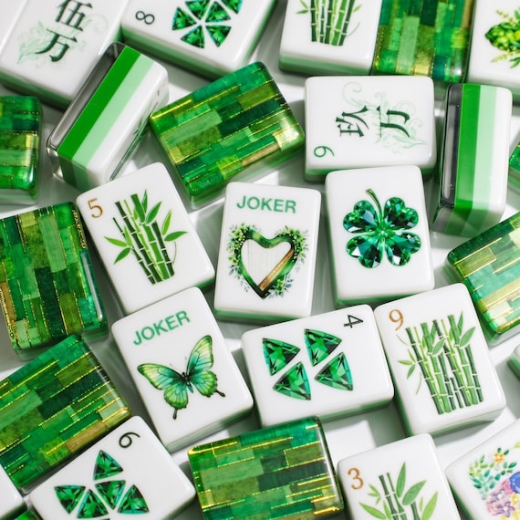 Emerald Canopy Mahjong Tiles