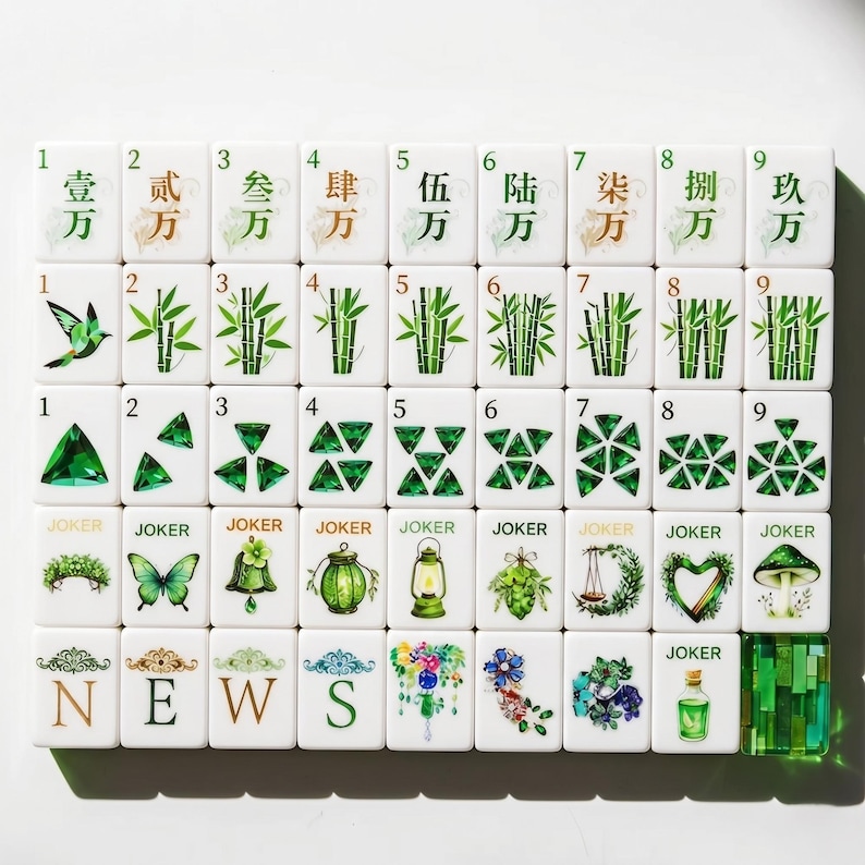 Emerald Canopy Mahjong Tiles 2