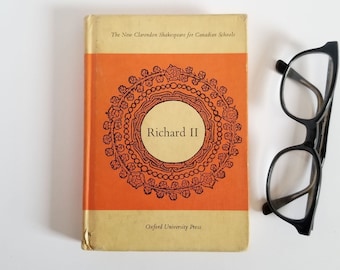 Richard II - William Shakespeare - 60s Vintage Hardcover Book - Shakespearean Play - School Textbook - Oxford University Press