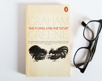 The Power and the Glory - Graham Greene - Vintage Orange Penguin Paperback Book - Political Travel Novel