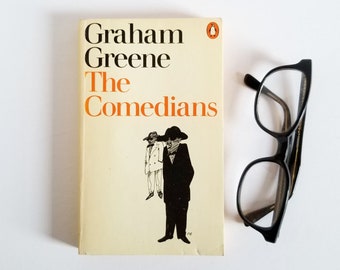 The Comedians - Graham Greene - Vintage Orange Penguin Paperback Book - Political Thriller Novel