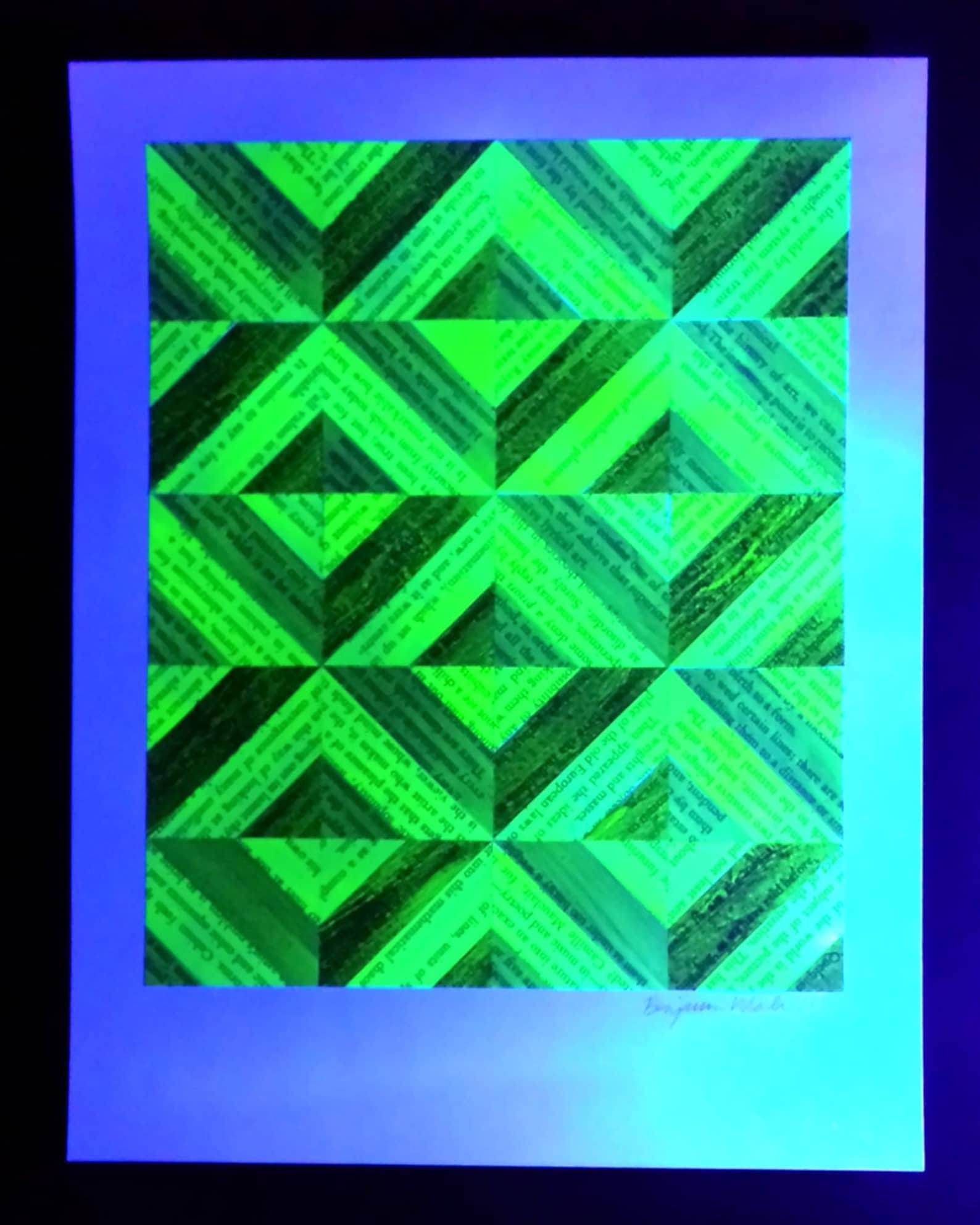 Gold Mosaic Tile Art Book Paper Collage Art Story Etsy