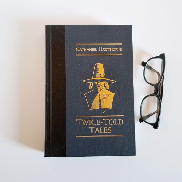 Twice Told Tales - Nathaniel Hawthorne - Vintage Blue Hardcover Book w Embossed Gold Titles - Readers Digest - Short Story Anthology