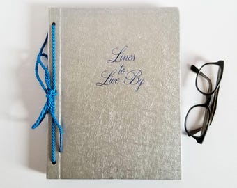 Lines to Live By - Vintage Hardcover Poetry Book - Clinton T. Howell - Thomas Bewick Illustrated