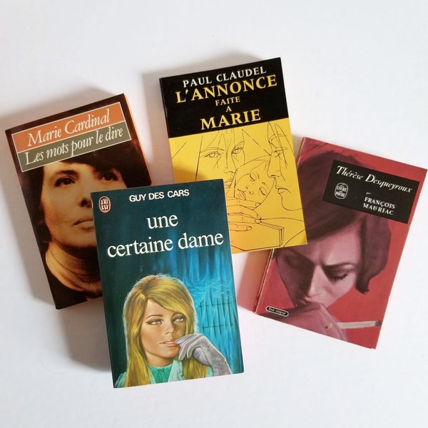 Vintage Le Livre de Poche French Language Paperback Books by Marie Cardinal, Paul Claudel, Guy Des Cars, Francois Mauriac