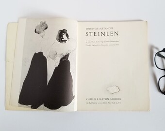 Steinlen Art Book - Vintage Art Gallery Exhibition Catalog - Drawings Pastels & Watercolors