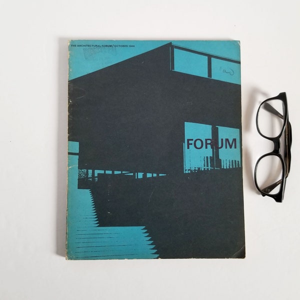 The Architectural Forum Magazine October 1968 Issue - Vintage Illustrated Mid Century Modern Design Reference Book