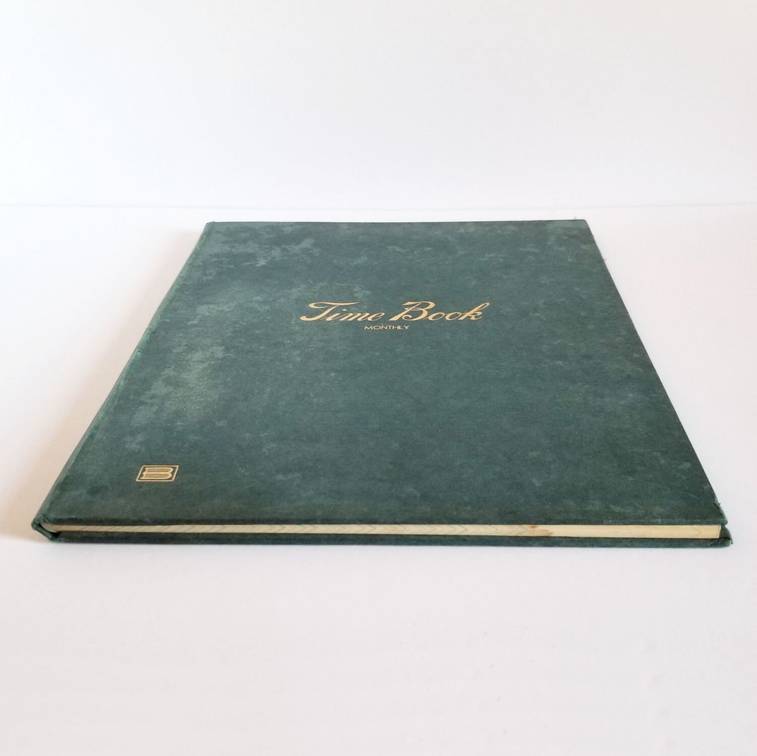 Monthly Time Book Unused Green Ledger Book Vintage Etsy