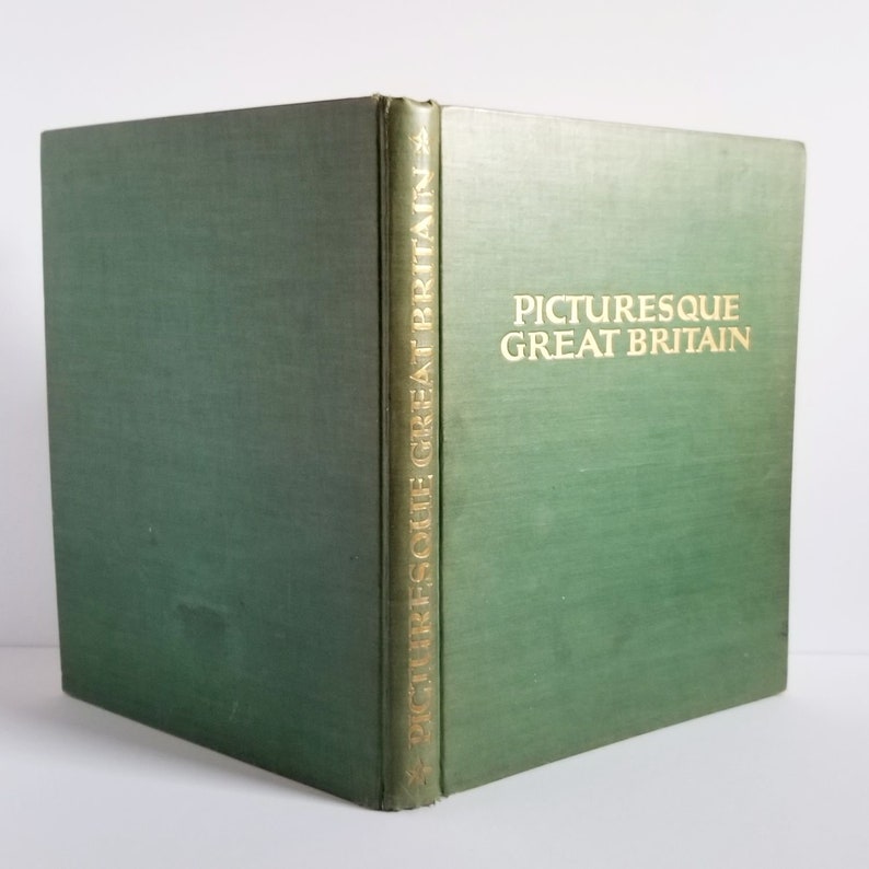 British Photography Art Book Picturesque Great Britain by E O Hoppé Vintage 1926 Green Hardcover Book Architecture & Landscape image 3