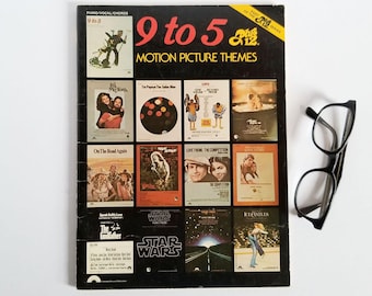 Vintage Sheet Music Book - 9 to 5 Motion Picture Themes - Piano Vocal Chords