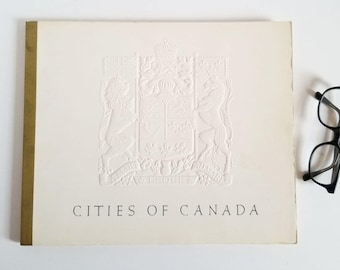 Cities of Canada - Vintage Illustrated Canadian Art Book w 26 Cityscape Paintings