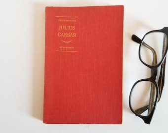 Julius Caesar - William Shakespeare Tragedy Play - Vintage Red Softcover Book - Copp Clark Publishing