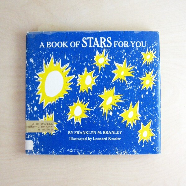 A Book of Stars For You - Vintage Hardcover Book Dust Jacket - Illustrated Book - Ex Library Edition with Cards Astonomy Book