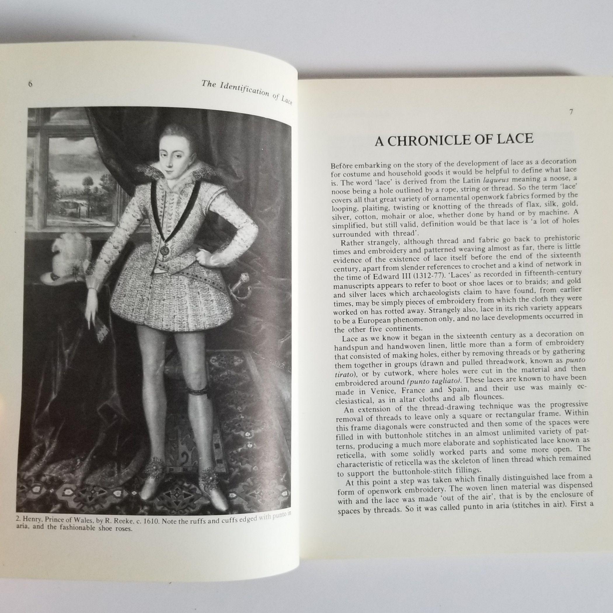 The Identification of Lace - Pat Earnshaw - Vintage Softcover Book