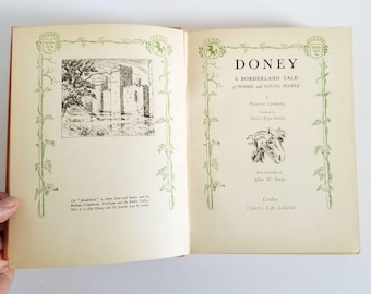 Doney - Primrose Cumming - Vintage Illustrated Hardcover Book - A Borderland Tale of Ponies and Young People
