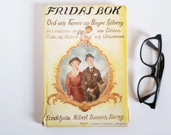 Swedish Songbook by Birger Sjöberg - Fridas Bok - Vintage Hardcover Book - 1960 Albert Bonniers