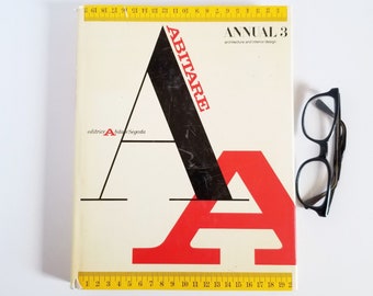 Abitare Annual 3 - Vintage Italian Architecture & Interior Design Book - Illustrated White Hardcover Book - 1988 RotoVision