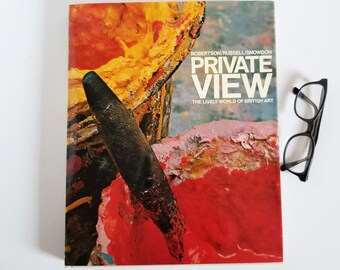 British Art History Book - Private View, The Lively World of British Art - Vintage Hardcover Coffee Table Book - Mid Century Modern Art