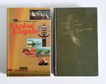 Explore Canada - Vintage Hardcover Canadian Travel Book w Fold Out Maps & Information Guide