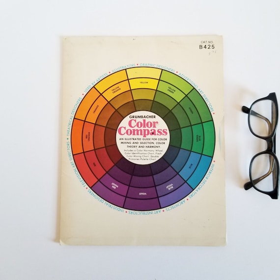 Grumbacher Color Guide Vintage Color Theory & Practice Book Illustrated  Softcover Art Booklet With Jacket Design Reference 