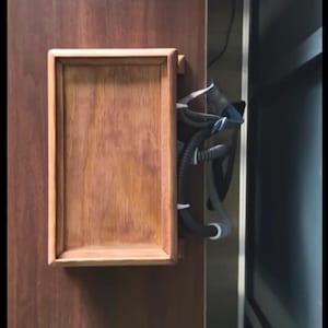Solid Wood CPAP Machine Cover | Decorative Nightstand Hider, Hose Hook, Tray Top zdjęcie 13