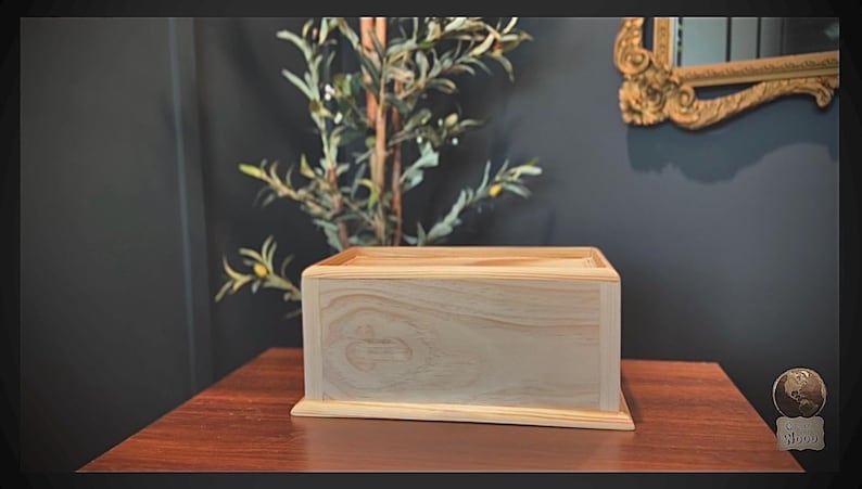 Solid Wood CPAP Machine Cover | Decorative Nightstand Hider, Hose Hook, Tray Top zdjęcie 7