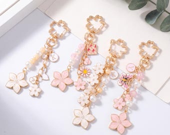 ハートチェリーバッグチャーム：赤、ピンク、虹色グリッター - Etsy 日本