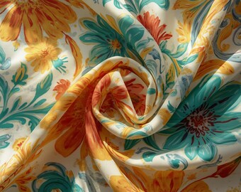 Pastellblommönster på ljusbeige bakgrund