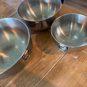Vintage Stainless Steel Bowls - Etsy