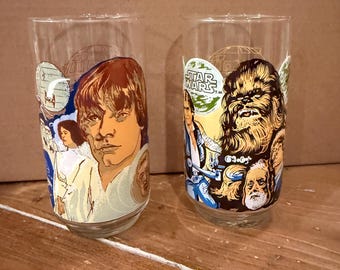 Vintage 1977 Burger King Coca-Cola Star Wars Chewbacca Glass 5 1/2"