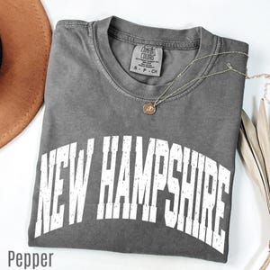 Comfort Colors® Vintage New Hampshire Shirt, Granite State Tee, New Hampshire Pride Gift, Retro Varsity Tee, College Style Top