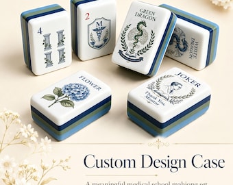 Personalized Mahjong Set, Custom American Mahjong Gift, UV Printed Acrylic Tiles, Custom Logo Mahjong Set