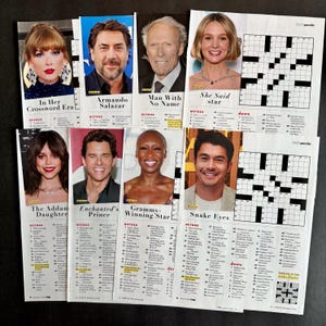 25pc Assorted People Magazine Crossword Puzzle Full Page Clippings