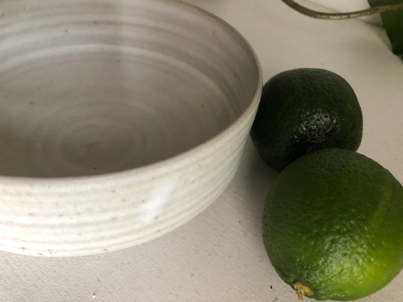 White Ramen Bowl Modern Stoneware