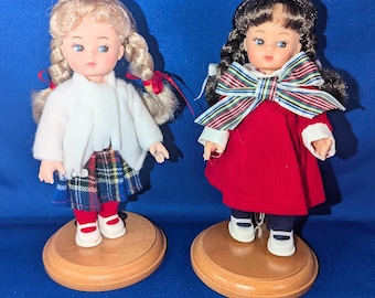 1986 Tiara Dolls by Playmates 6 1/2" Billie - set of 2 - Vintage 507516