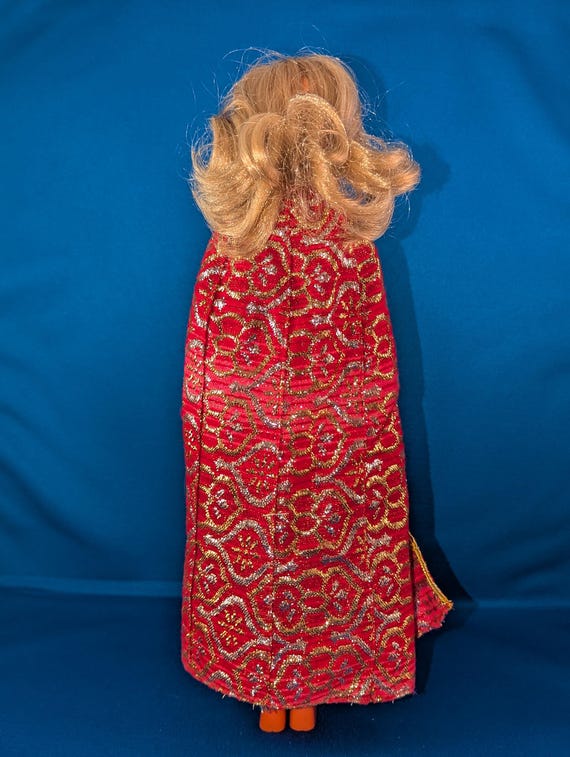 Barbie Shine for TV Time 1978 Red Brocade Dress & Cape #9835 GOOD