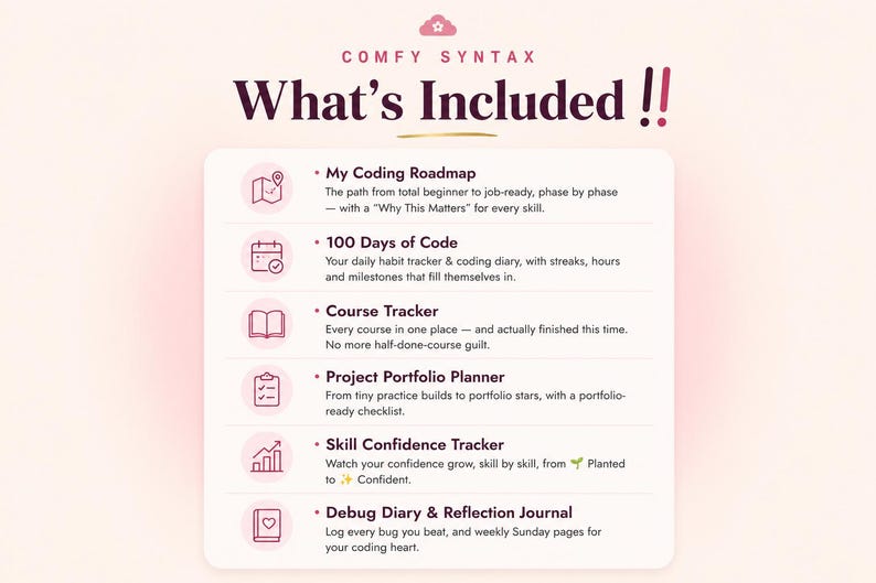 Coding Planner | 100 Days Habit Tracker | Excel Google Sheets (Digital Download) immagine 2
