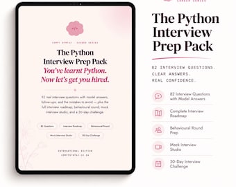 Python Interview Prep Pack | 82 Questions, STAR Method, 30-Day Plan (PDF Download)
