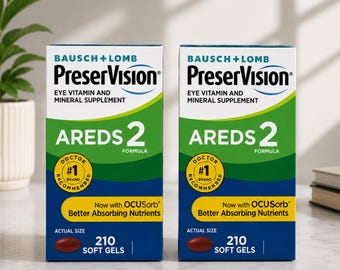 Bausch + Lomb PreserVision AREDS 2 Eye Vitamins | Eye Health & Vision Support Supplement | 210 (2-Pack)