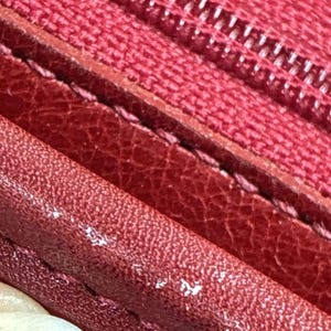 Vintage Brighton Penelope Bucket Shoulder Bag Croc Embossed Red Leather Purse image 11