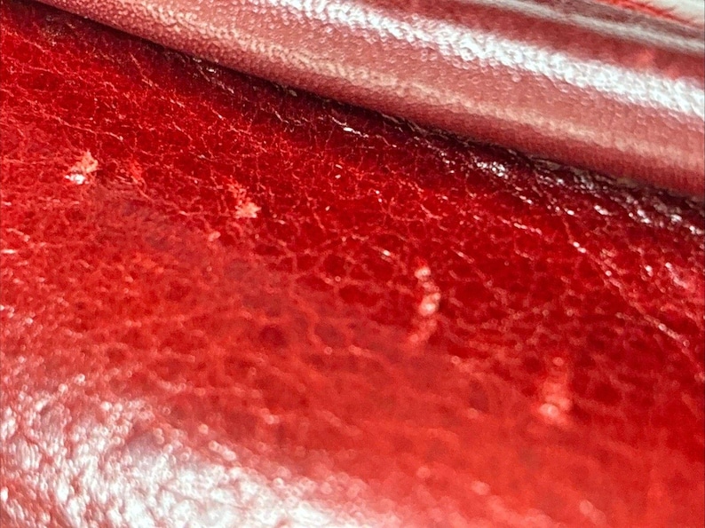 Vintage Brighton Penelope Bucket Shoulder Bag Croc Embossed Red Leather Purse image 16