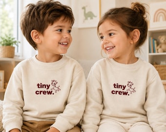 Broderad tröja för småbarn, liten rund halsringning med giraffmotiv, matchande familjetröja för barn, present till småbarn, för pojkar och flickor