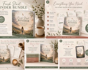 Fresh Start Binder Printable PDF | Home Organization, Budget, Documents Planner
