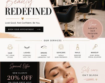 Salon social media template